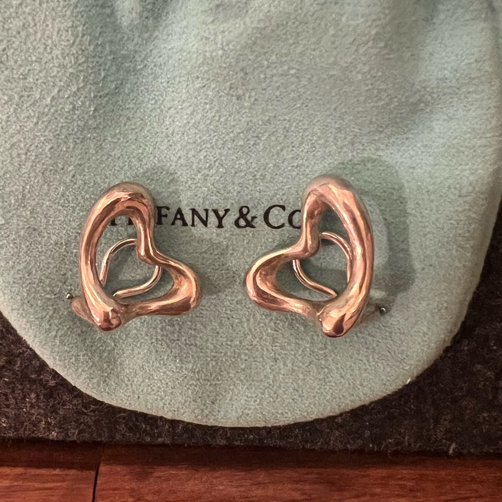 Tiffany & Co. Silver Heart-Shaped Earrings